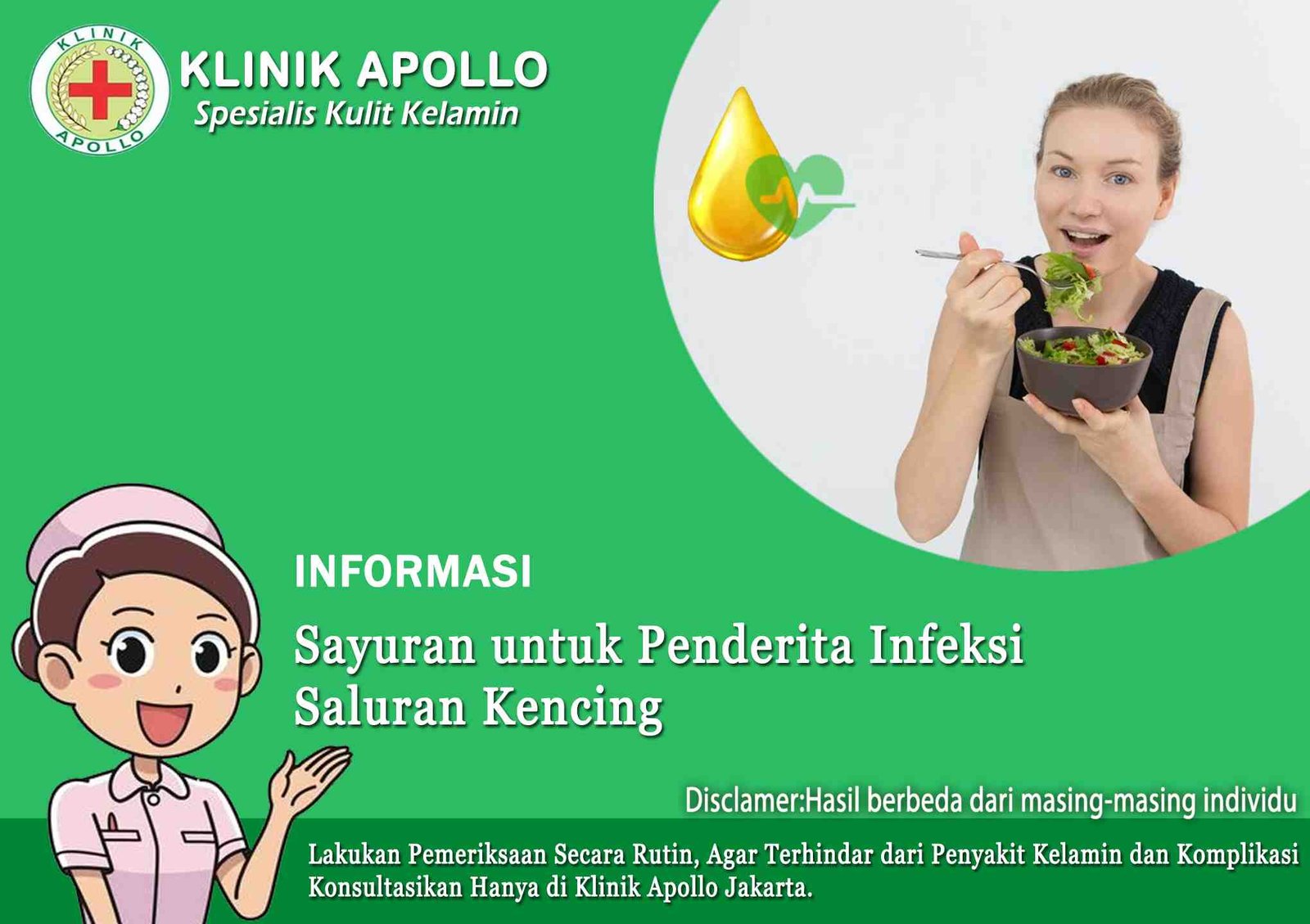 5 Pilihan Sayuran untuk Penderita Infeksi Saluran Kencing